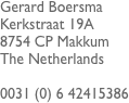 contact Gerard Boersma